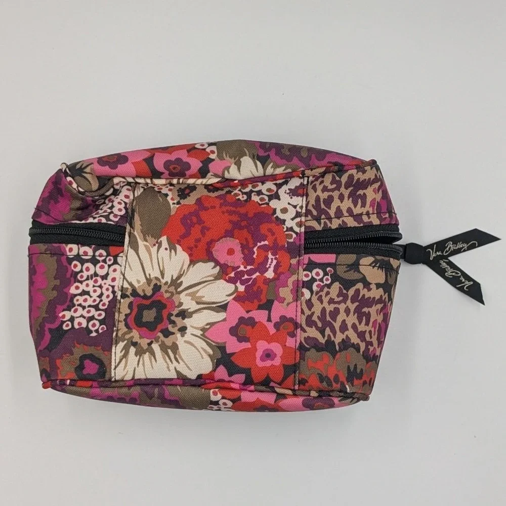 Vera Bradley Cosmetic‎ Bag Makeup Pouch Floral Print Zippered Pouch Organizer